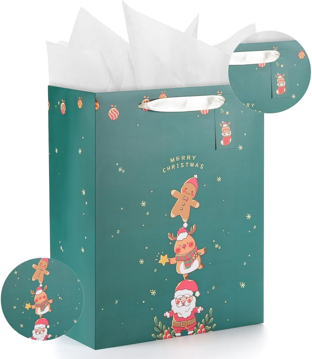 Gift Bag, 13" Large Flower Gift Bag, For Easter, Birthdays, Bridal Showers, Weddings, Baby Showers, Mother's Day, 10" x 5" x 13" with Tissue Paper Visit the Sawnfay St