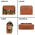 thumbnail image 5 of Pzuqiu Flower Print Leather Cross Body Bag Exquisite Fashion Women Leather Crossbody Bag with Chain Lightness Functional Quilted Crossbody Purse for Women for Daily Use, 5 of 7