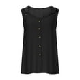 thumbnail image 4 of BVOFAR Summer Eyelet Embroidery Tank Tops for Women 2025 Solid Color Button Down Shirts Casual Sleeveless V Neck Tops, 4 of 7