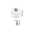 thumbnail image 2 of Shower Door Rollers 22.5mm/0.8", 4 Pack Glass Door Runner Sliding Shower Door Grooved Wheels, White, 2 of 6