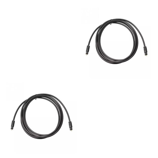 Sidaley Cable de Audio de fibra óptica, reproductor de DVD, consola de juegos, Cable de Audio Digital de baja pérdida, antiinterferencia negro 1.5メートル 2piezas