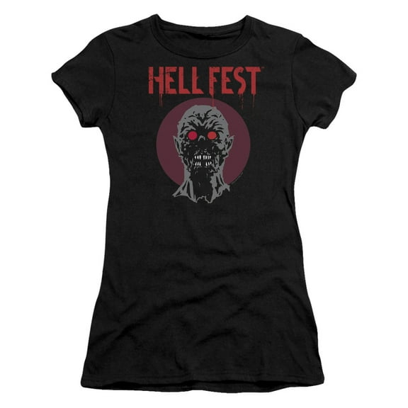 Hell Fest Logo Junior Women's Sheer T-Shirt Black