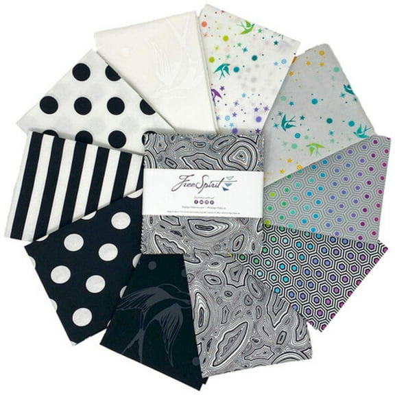 5" Charm Pack - Tula Pink True Colors Graphite FreeSpirit Fabric Bundle Quilter's Cotton Precuts Squares (FB6CPTP.GRAPHITE) M517.11
