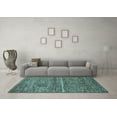 thumbnail image 3 of Ahgly Company Indoor Round Abstract Light Blue Modern Area Rugs, 6' Round, 3 of 4