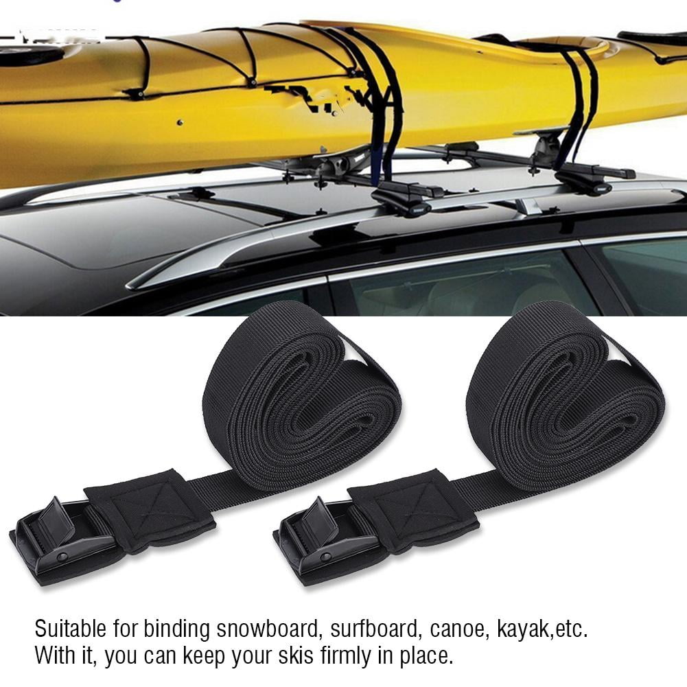 Canoe and Kayak Tie Down Straps Buckle Load Car Roof Rack Gear Surf Board 2Pc 