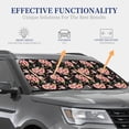 thumbnail image 4 of Haiem Rose Flowers Car Windshield Sun Shade (2 Pieces) Foldable Windshield Sun Shade Car Accessories for Truck SUV Pickup-Small, 4 of 7