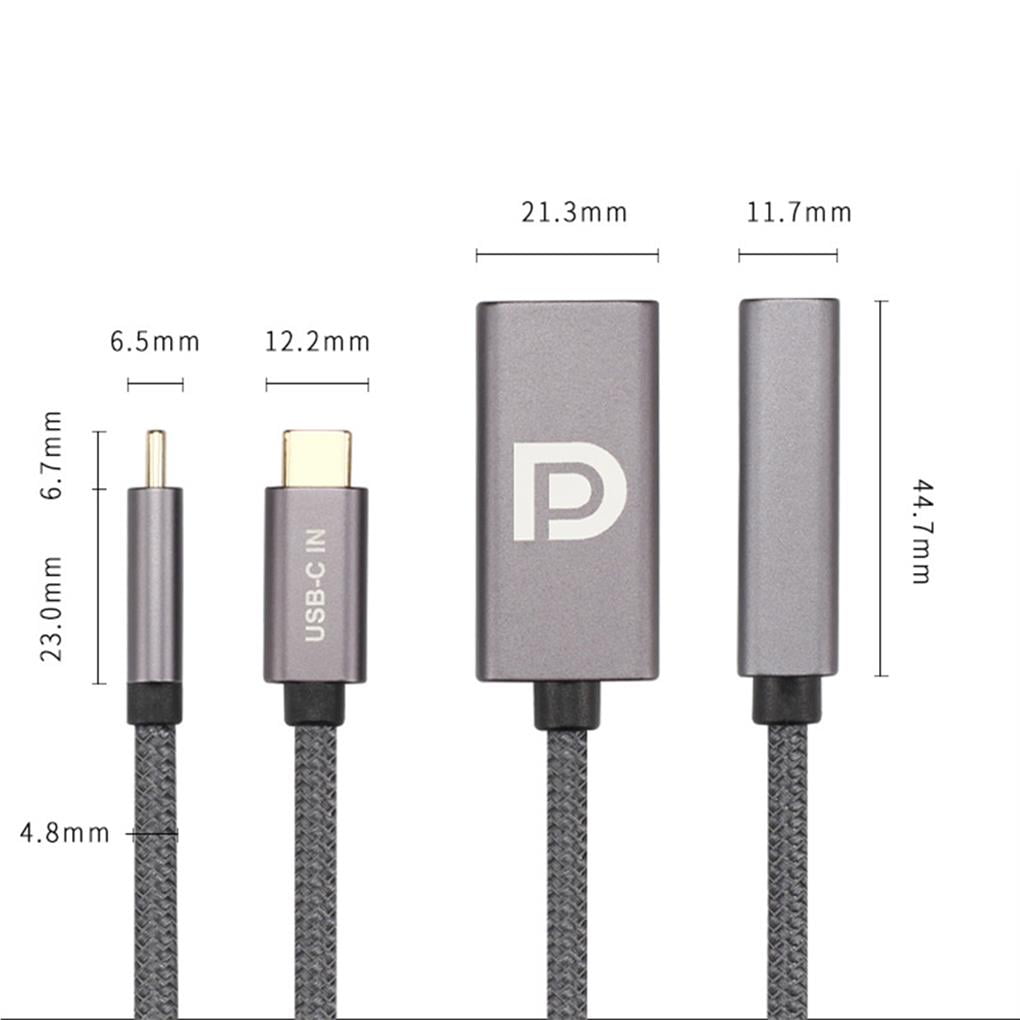 USB 3.1 Type-C To DVI M/M Adapter Cable – 4K HD, 1.8M – For ASUS ZenBook Pro 3 & More – USB-C To DVI + USB 3.0 Hub