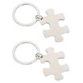 thumbnail image 2 of Dytern Valentine's Day 2Pcs Stainless Steel Puzzle Piece Key-chains Couples Key-chain Set Lovers Key-chains, 2 of 10