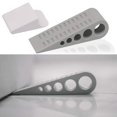 thumbnail image 3 of Wedge Rubber Door Stop Set - Floor and Door Bottom Protection with Self-Adhesive Holder (2 Pack, Gray), 3 of 5