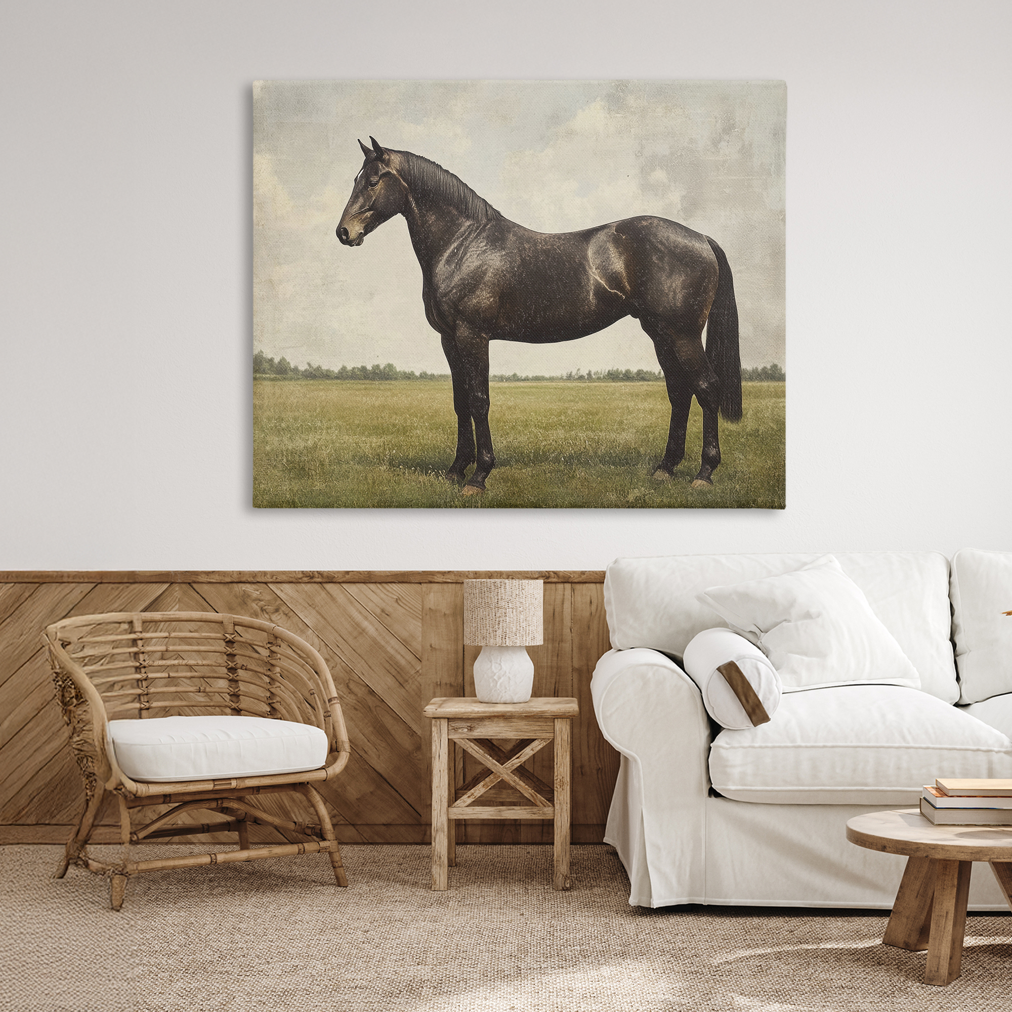 Stupell Industries Espresso Horse Portrait Canvas Wall Art design by Petal Prints Design, 36 x 48