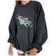 thumbnail image 5 of Sudadera extragrande de lana de manga larga con cuello redondo y estampado de océano salvaje para mujer Fridja fhghd355, 5 of 9