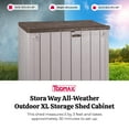 thumbnail image 2 of Toomax Stora Way All Weather XL 5' x 3' Storage Shed Cabinet, Taupe, 2 of 10