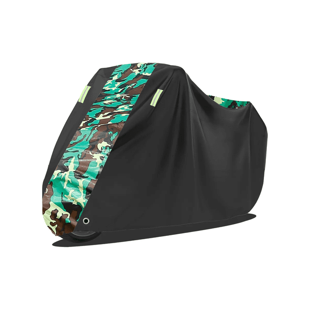 "Funda Motocicleta Impermeab Grueso Cubiertas Para Moto Belug Negra camuflaje "