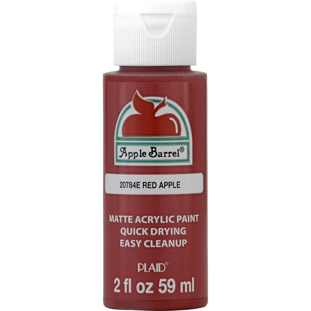 Apple Barrel 20784EX Acrylic Craft Paint, Matte Finish, Red Apple, 2 fl