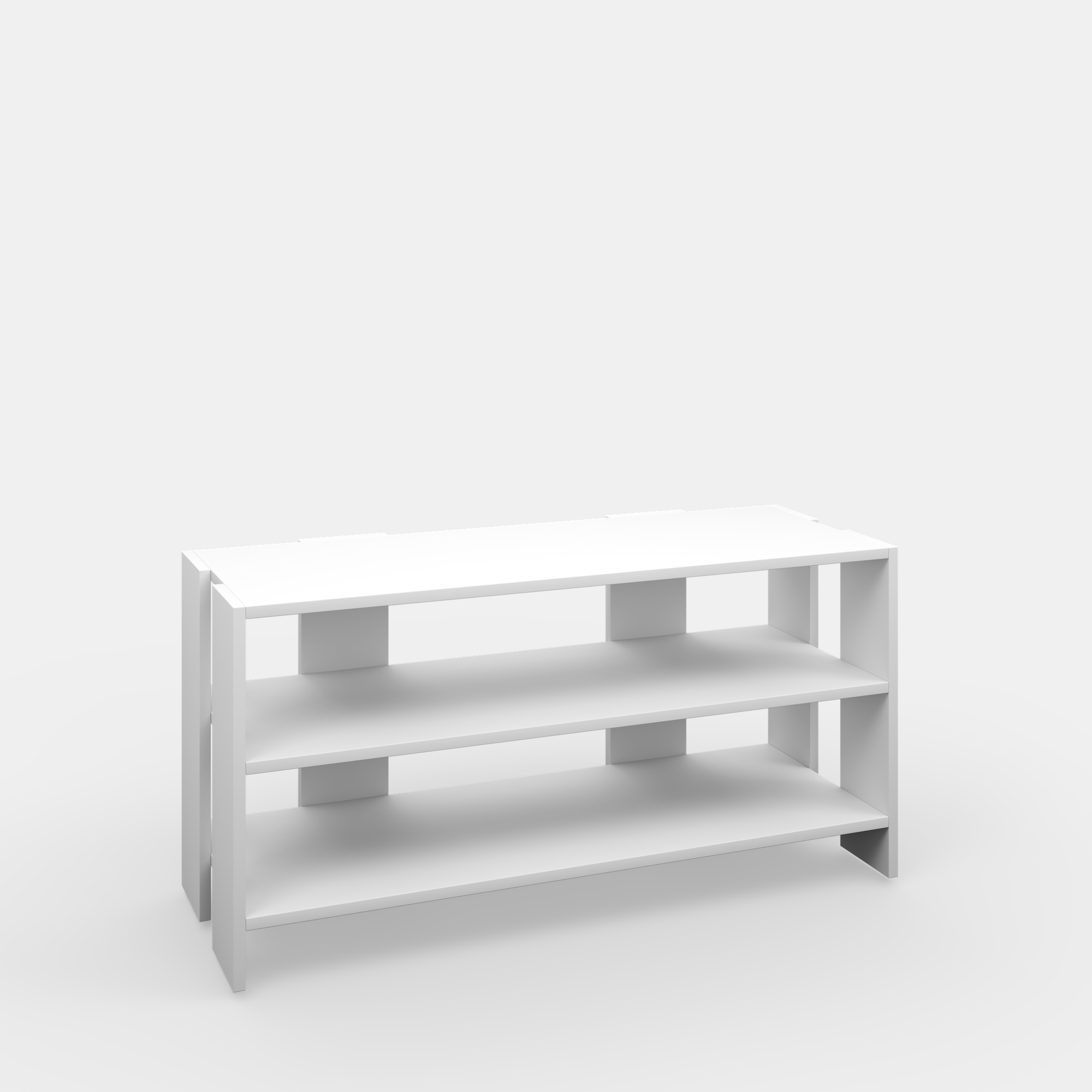 Ada Home Decor Furniture 2 Tier 8 Pair White Rannoch Modern Shoe Rack