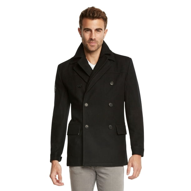9 Crowns Men S Euro Slim Fit Wool Peacoat Winter Jacket Tim Black Medium Com Wool Peacoat Winter Jacket Tim, Peacoat Men S Slim Fit