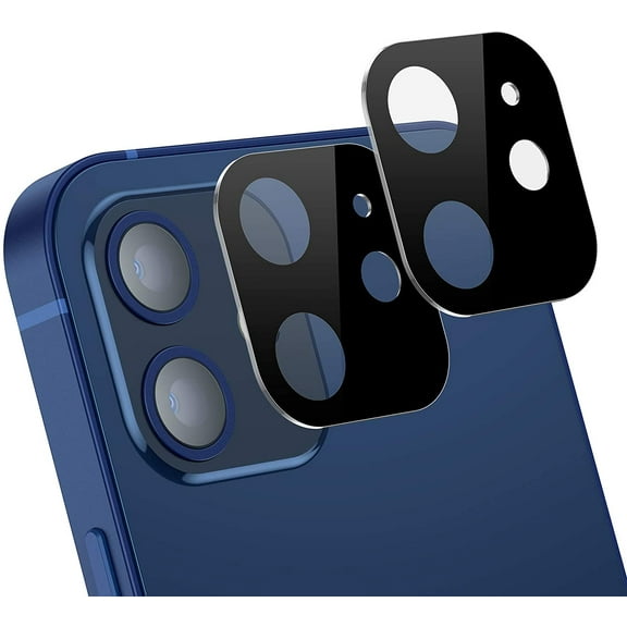 [2 Pack] Camera Len Protector for iPhone 12 - Screen Protector Tempered Glass, Case Friendly No-Bubble HD Clear Anti-Scratch Camera Lens Screen Protector