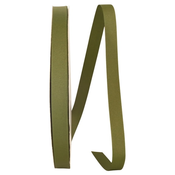 JAM All Occasion Olive Green Polyester Grosgrain Ribbon, 3600" x 0.62"