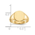 thumbnail image 4 of Auriga 10k Yellow Gold 9.5x10.0mm Closed Back Signet Ring for Women Size- 6, 4 of 6