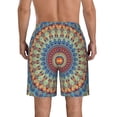 thumbnail image 3 of Kdxio Round Mandala Pattern Mens Casual Shorts - Drawstring Summer Beach Sports Shorts for Men, 3 of 9