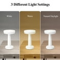 thumbnail image 4 of Bell and Howell Lexington Table Lamp 2 Pack Small Cordless Touch LED Rechargeable Lamp for Bedside Desk Nightstand White, 4 of 7