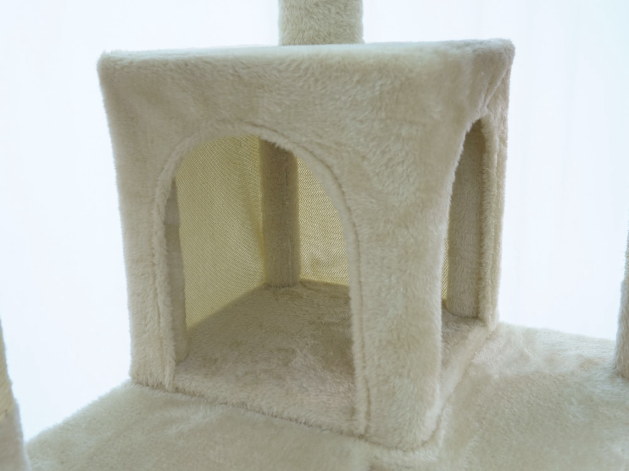 Vibrant Life Heavy Duty 7-Level 67" Cat Tree with Scratch Ramp, Hammock, and Two Condos, Beige