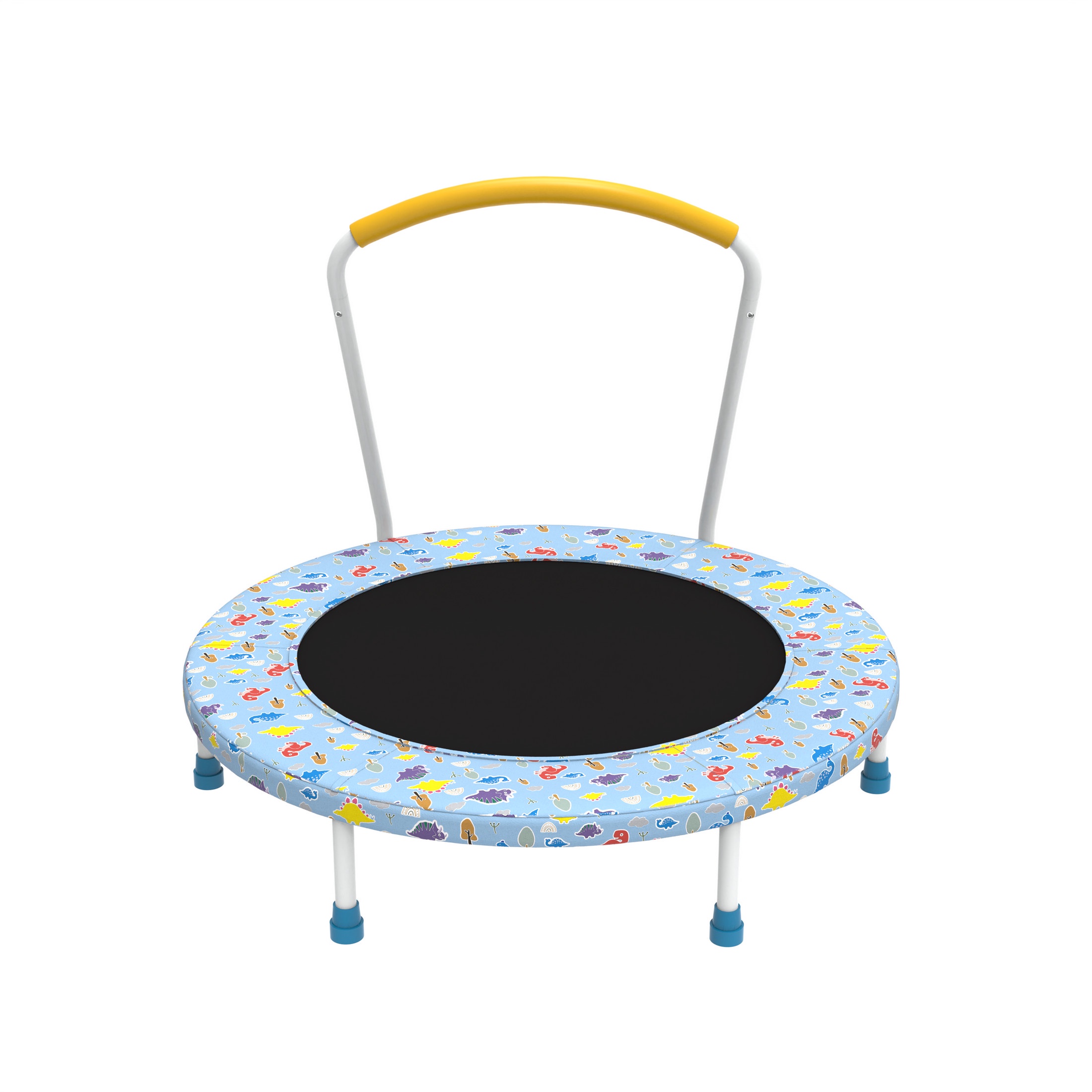 36" Mini Trampoline for Kids with Handle, Toddler Trampoline, Exercise Rebounder with Foam Handle, Indoor Trampoline, Kids Mini Trampoline, Small Rebounder Trampoline for Indoor and Outdoor Use