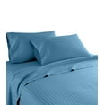 thumbnail image 2 of 600 Thread Count 100% Egyptian Cotton Striped Sheet Set - Deep Pocket Sheets (Twin XL, Teal), 2 of 5