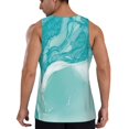 thumbnail image 3 of Bixox Teal Turquoise 1 Pattern Men's Gym Tank Tops Workout Sleeveless T-Shirts Athletic Muscle Tank Training Bodybuilding Shirts,S-4XL, 3 of 7