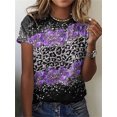 thumbnail image 1 of Camiseta holgada de manga corta para mujer, ropa informal con cuello redondo, Harajuku, con estampado de retales, Tops de calle 2022, 1 of 4