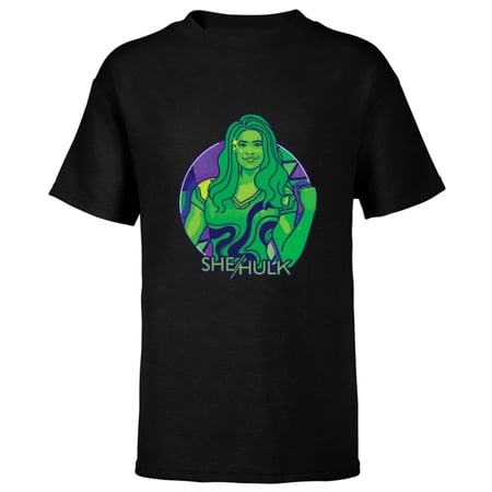 Marvel Studios She Hulk In Action – Short Sleeve T-Shirt for Kids – Customized-Black