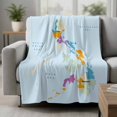 thumbnail image 2 of Colorful Map Blanket Soft Cozy Warm Throw Blanket for Couch, Plush Fuzzy Flannel Fleece Blankets for Sofa, Modern Abstract Minimalist Illustration Art Bed Blankets Lightweight Gifts for Men, 32"x48", 2 of 9