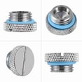 thumbnail image 3 of Plug Fitting, 5 Pieces Black G 1/4 Inch Plug Fitting, Silver  Water Stop Plug, Brass Water Cooling Plug for Computer Water Cooling System, with Slotted Drive, Easy to Tighten, 3 of 7