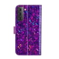 thumbnail image 3 of SaniMore for Samsung Galaxy S23 Plus Wallet Case with Card Slot, Bling Sparkle Glitter Magnetic Clasp Purse Soft TPU + PU Leather Cover with Practical Bracket Shockproof Protection Shell, Purple, 3 of 8