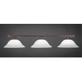 thumbnail image 1 of Toltec Lighting 803-DG-612 Square 3 Light Bar Shown In Dark Granite Finish With 16" White Linen Glass, 1 of 1