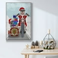 thumbnail image 5 of Christmas Mutts Christmas Chopper - Framed Gallery Wrapped Holiday Canvas - 17 x 25 - White Frame, 5 of 8