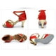 thumbnail image 4 of Amzcrzy Zapatos de mujer,Zapatos de mujer,Zapatillas de mujer, Zapatos de baile latino para niña, tacones medios, satén, para fiesta, tango Sandalias Mujer Zapatillas De Casa, 4 of 4