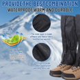 thumbnail image 4 of Guêtres de Randonnée pour Hommes et Femmes - Imperméables, Respirantes, Ajustables et Légères pour Bottes, Protection de Jambe pour Randonnée, Chasse, Alpinisme, Neige / Enveloppe Extérieure, 4 of 7