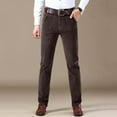 thumbnail image 2 of WTOBBY Men's Relaxed Fit Stretch Corduroy Pants Lightweight Breathable Regular Fit Fleece-Lined Comfortable Casual Winter Men's Trousers for Daily Wear,Coffee 36, 2 of 7