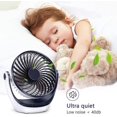 thumbnail image 5 of Desk Fan Small Desk Fan Strong Airflow Quiet Operation Portable Fan Head 360, 5 of 5