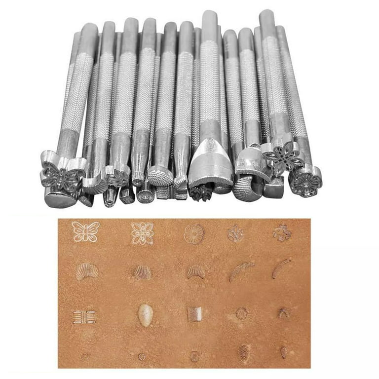 Leather Carving Tools Vegetable Tanned Leather Stainless Steel Printing  Tools DIY Hand Tools 