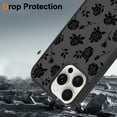 thumbnail image 4 of Anniamy Magnetic for iPhone 16 Pro Max Case, [Compatible with MagSafe] Black Rose Flower Print Phone Case with Screen Protector Hard PC+Soft TPU Bumper Protective Cover for Women, 4 of 5