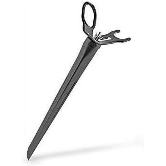 South Bend 15 Inch Stake Fishing Rod Holder, Heavy Duty Metal with Tiltable 360 Degree Yoke Adjustment, Holds Most Types of Poles