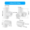 thumbnail image 4 of Juego de accesorios para tuberías de PVC LESSO, 30 piezas, 3/4 pulgadas SCH40, blanco, 4 of 7