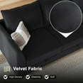 thumbnail image 5 of HONBAY Middle Module for Modular Sectional Sofa Couch Accent Armless Chair with Storage Seat Velvet Black, 5 of 5