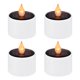thumbnail image 5 of EeaseMX OSALADI - 4 velas solares LED impermeables, amarillas, parpadeantes y sin llama, para decoración de cumpleaños en casa (blancas), 5 of 8