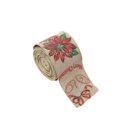 thumbnail image 2 of Christmas Tree Ribbon - 2m Fabric Linen Decorative Ribbon for Holiday Home Decor, 2 of 3