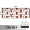 thumbnail image 5 of Kitchen Rugs Sets Of 2,White Highland Cow Hat Dress Pattern Anti Fatigue Kitchen Mat Rugs Non Slip Washable,Decorative Kitchen Floor Mats for Kitchen,Sink,Laundry,17"x47"+17"x47", 5 of 5