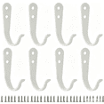 thumbnail image 2 of 20Pcs Creative Single Wall Mounted Hook, Decorative Coat & Hat Rack Hanger for Entryway Kitchen Bathroom Storage Aesthetic Home Improvement White, 2 of 6