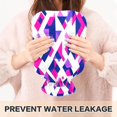 thumbnail image 5 of 2L Hot Water Bottle with Soft Velvet Cover PVC Hot Water Bag for Pain Relief Long-Lasting Warmth Geometric Shapes in Pink and Blue, 5 of 8